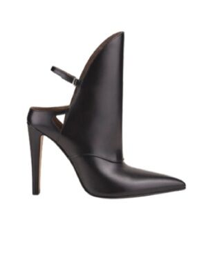 New! Alexander Wang Lys High-Cut Pointed-Toe Black Leather Bootie | 37